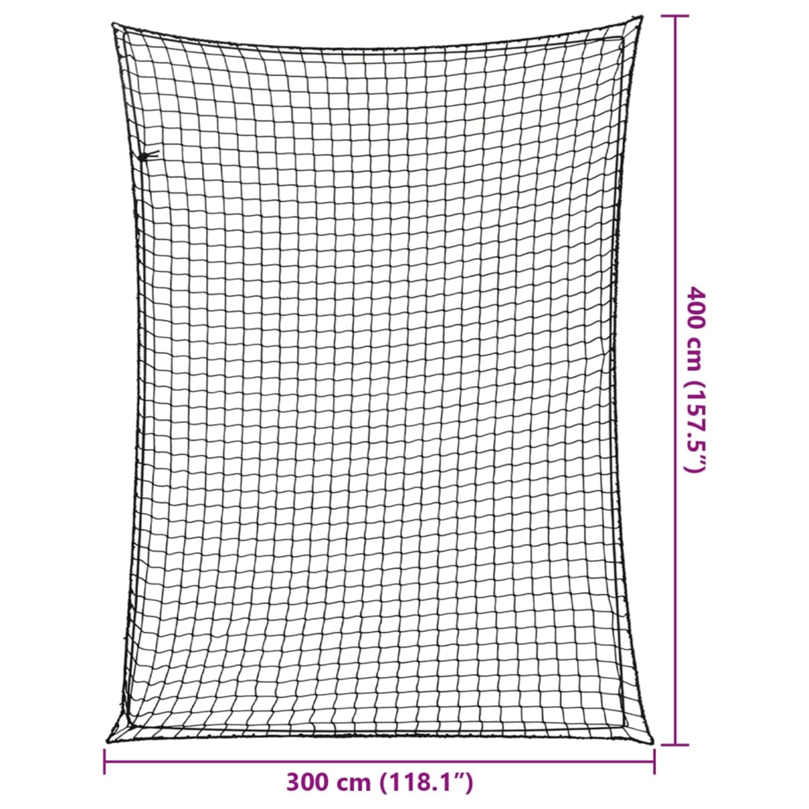 Anhängernetz für Ladungssicherung - Schwarz, Polypropylen, 4x3m, universell适用 Model4012288