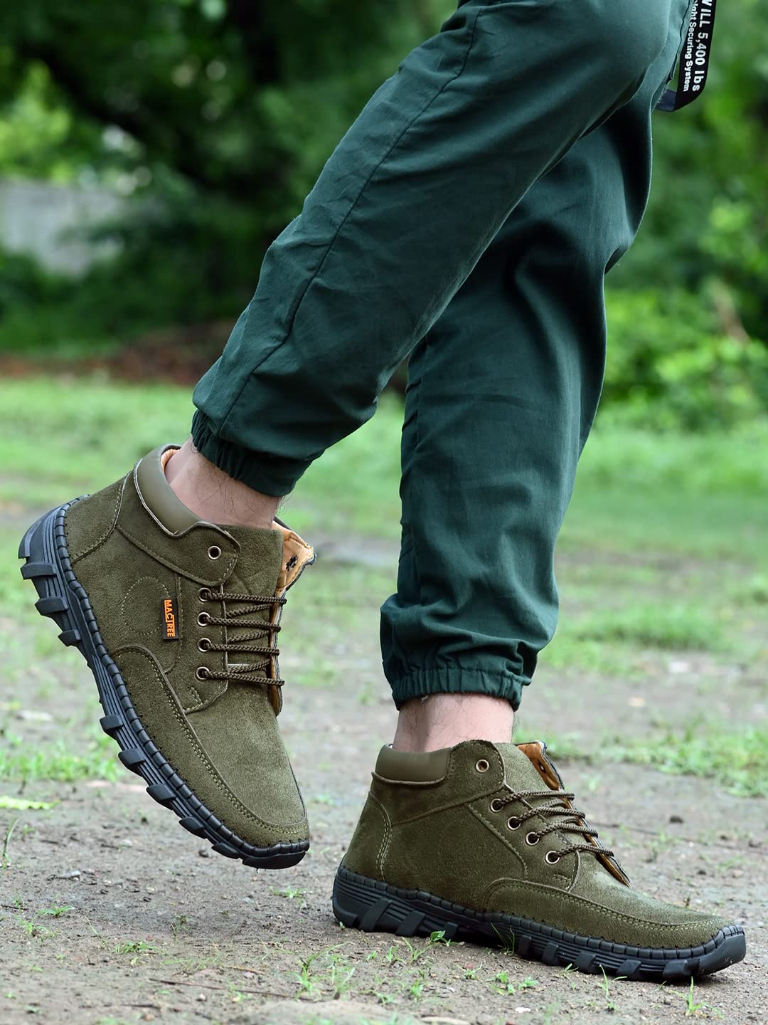 MACTREE Olive Suede Trekking Boot for Men - 42 2