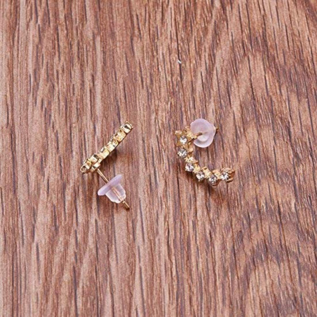 DIY Crafts Pack of 500 Pcs, Small Round Flat Clear, Pairs Bullet Clutch Earring Backs with Pad Earring Safety Backs (Pack of 500 Pcs, Small Round Flat Clear) 2
