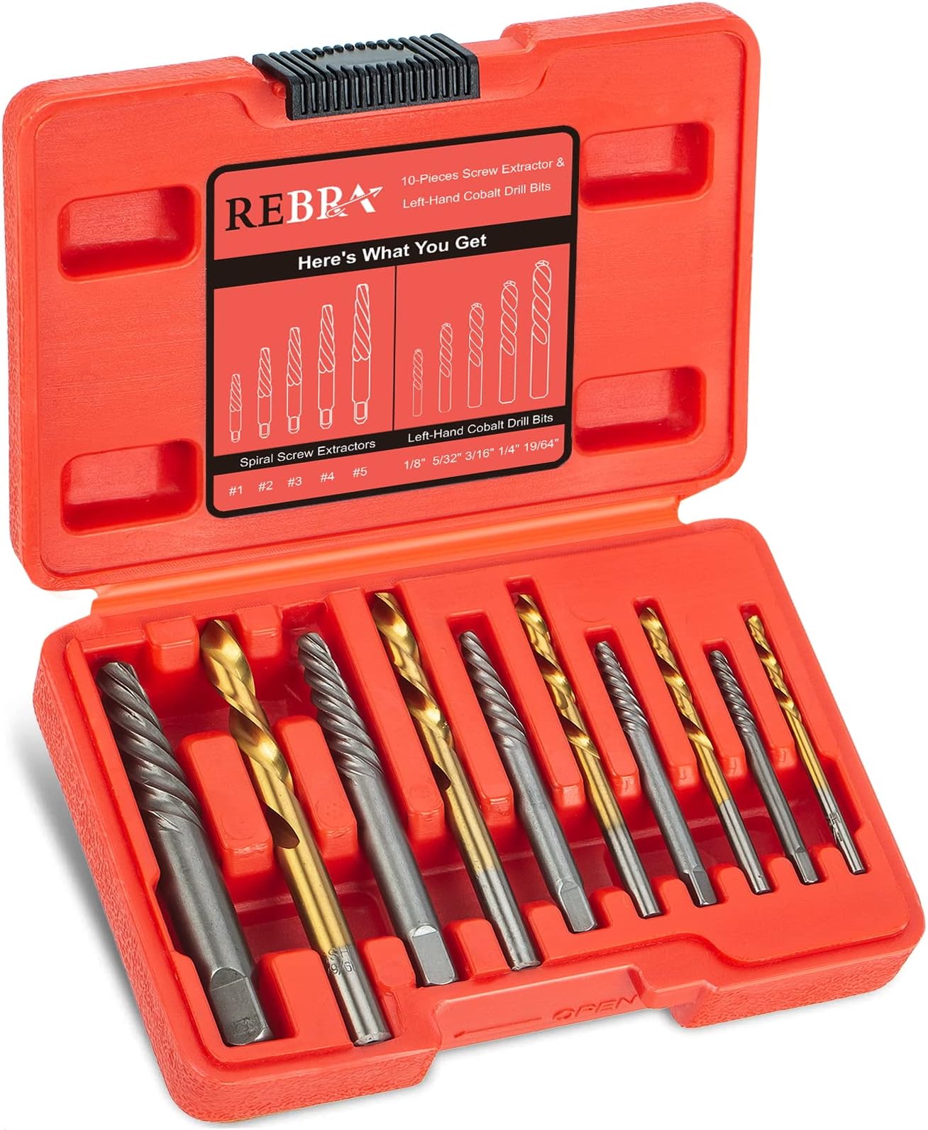 IRWIN HANSON EX3 Spiral Extractor and 5/32" Drill Bit Set, 53703
