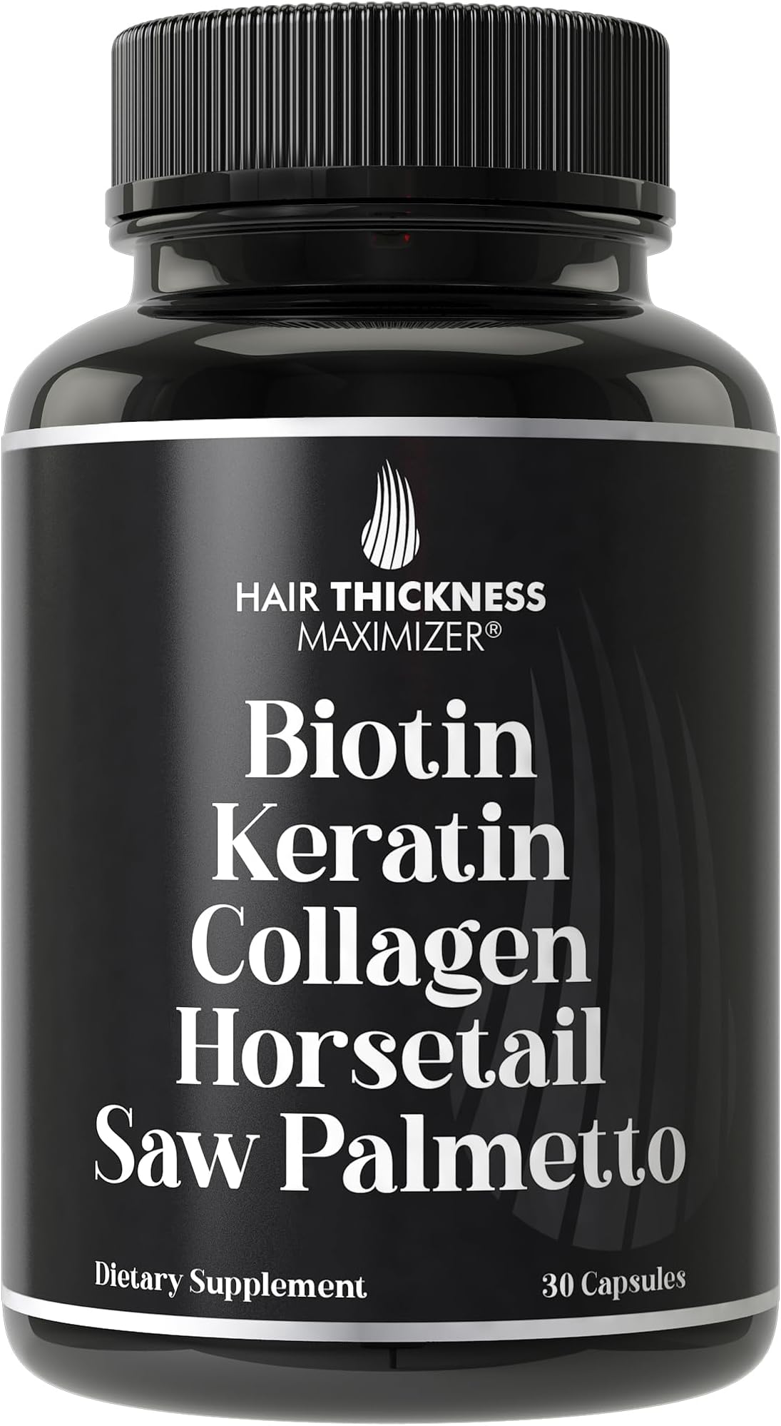 Biotin (5000mcg), Keratin, Collagen, Horsetail, Saw Palmetto – 5-in-1 Hair Growth Supplement & Vitamins for Women & Men, DHT Blocker Capsules for Thinning - Hair Growth Vitamins