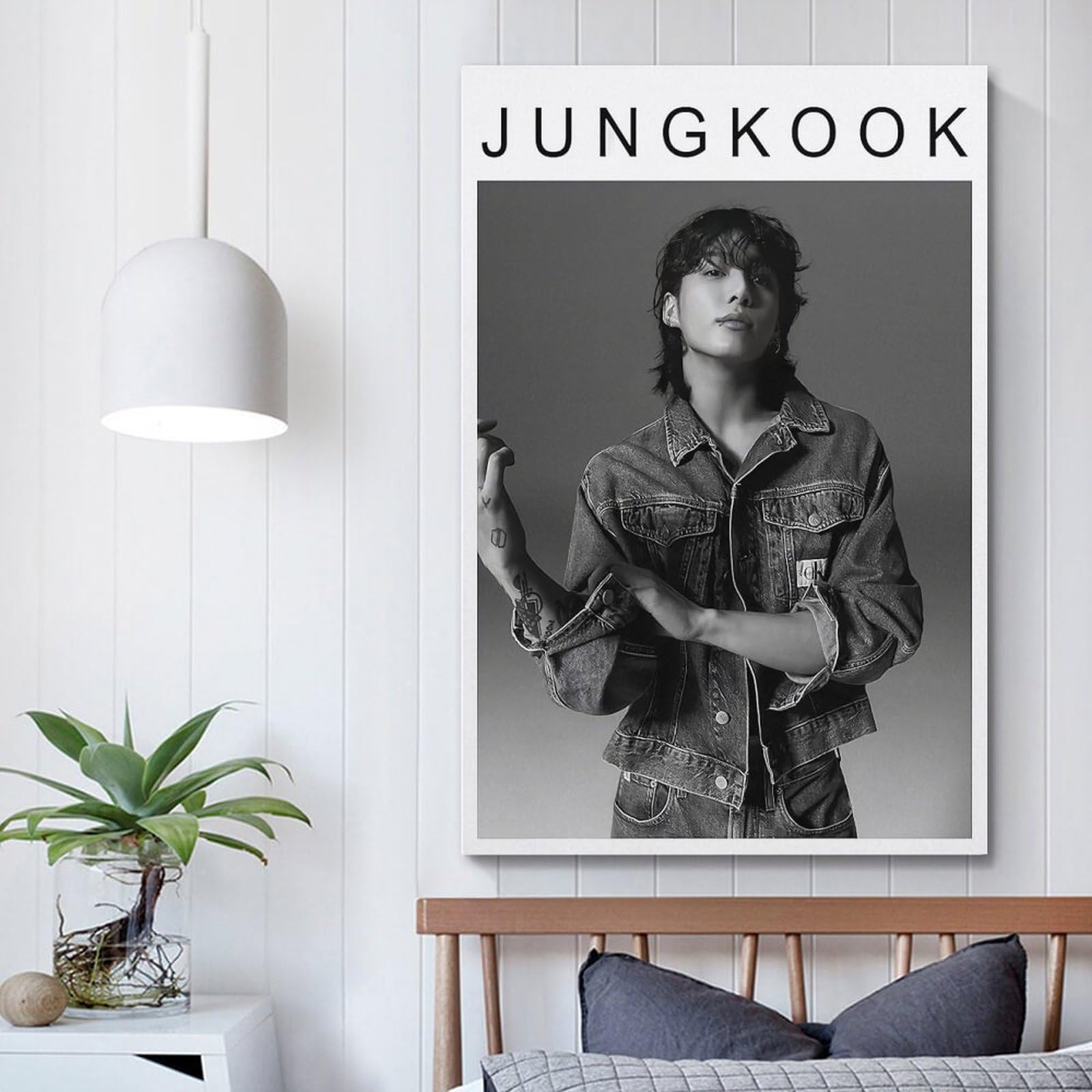 AURX Poster Su Tela Jungkook - 20x30 Cm - Decorazione Murale Per Soggiorno E Camera Da Letto - Immagine HD