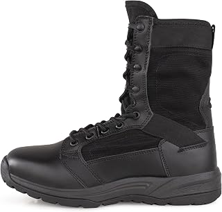 QUNLON Combat Boots Men Breathable Military Tactical Boots Durable Army patrol Boots Lightweight Walking Hiking Boots Model831