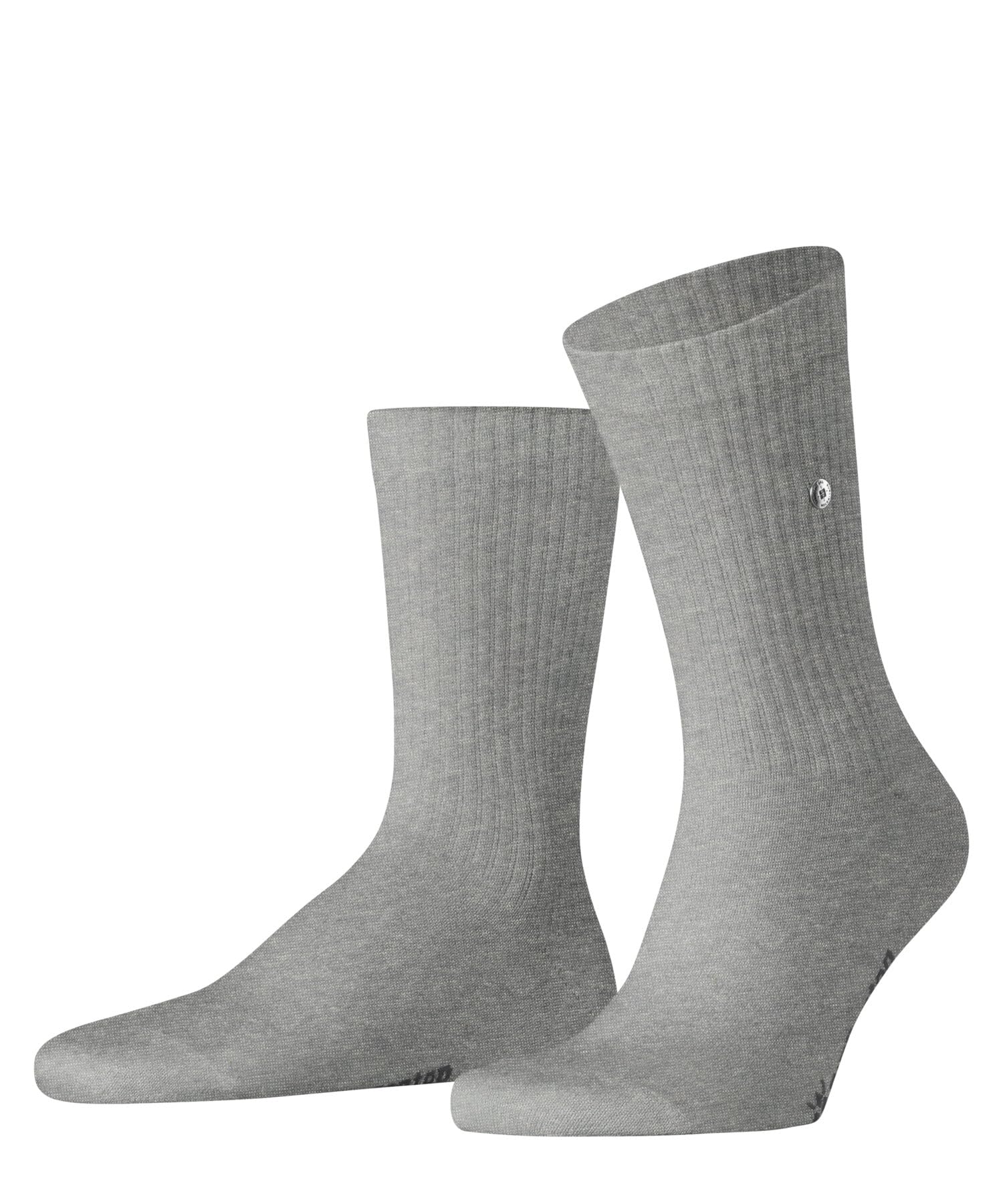 Burlington Men's Grey Light Heather 3223 Bond Street M So Cotton Plain 1 Pair Socks, 6.5-11