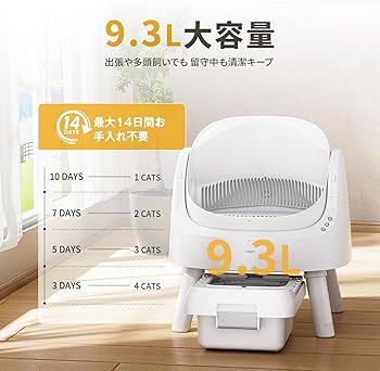 Amazon | PetPivot 自動猫トイレ｜オープントップ設計、広い入口｜14
