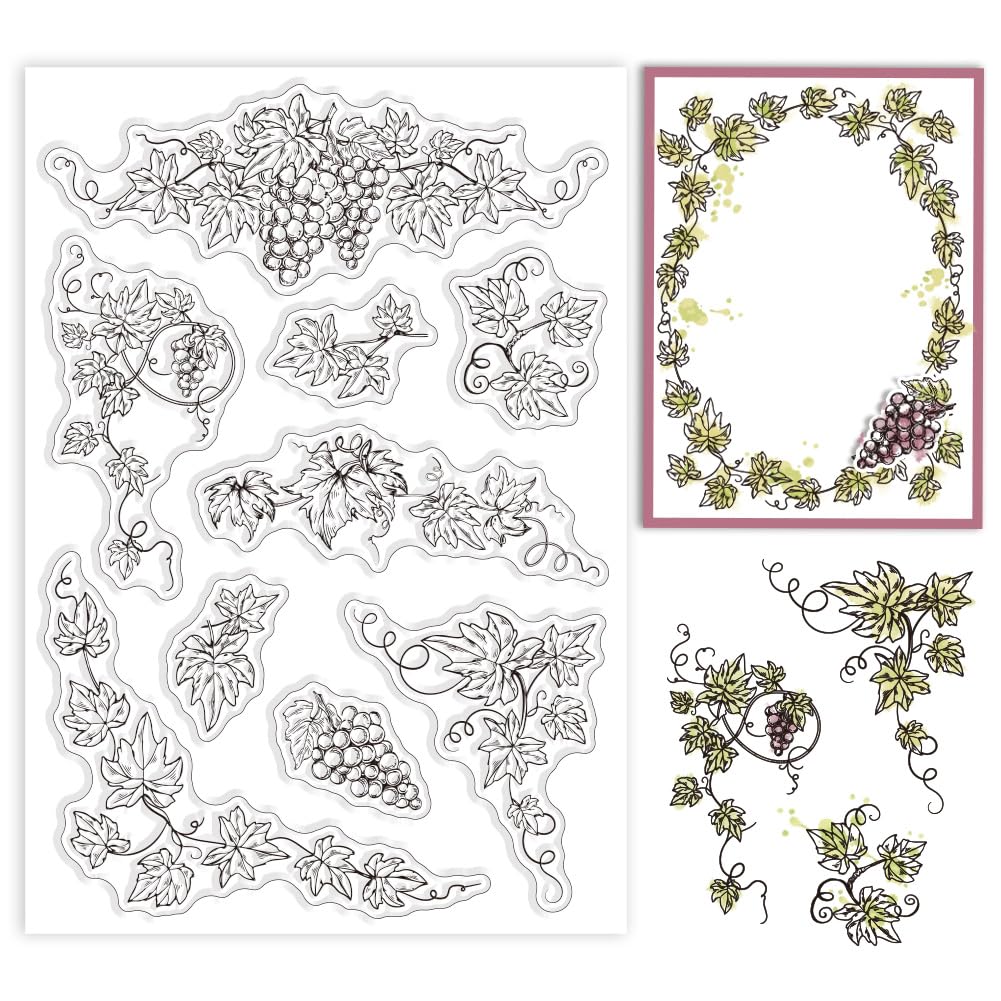 Vintage Plant Leaves Bee Stamps GLOBLELAND Wild Flower Clear Stamps ...