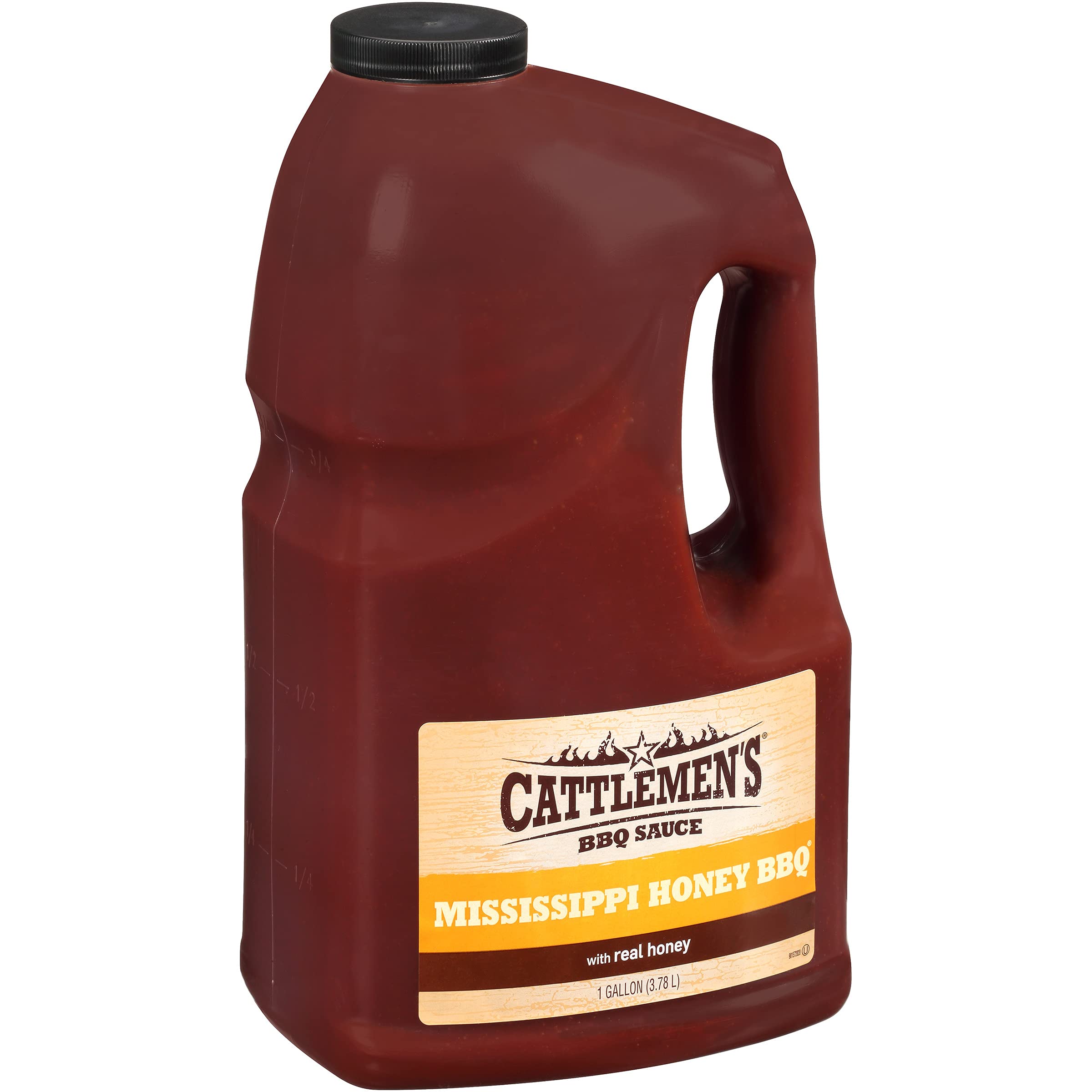 Cattlemen's Mississippi Honey BBQ Sauce, 1 gal - One Gallon Bulk Container of Mississippi Honey Barbecue Sauce Blend of Honey, Vinegar, Hickory and More for Dipping and Barbecue RecipesCattlemen's Mississippi Honey BBQ Sauce, 1 gal -…