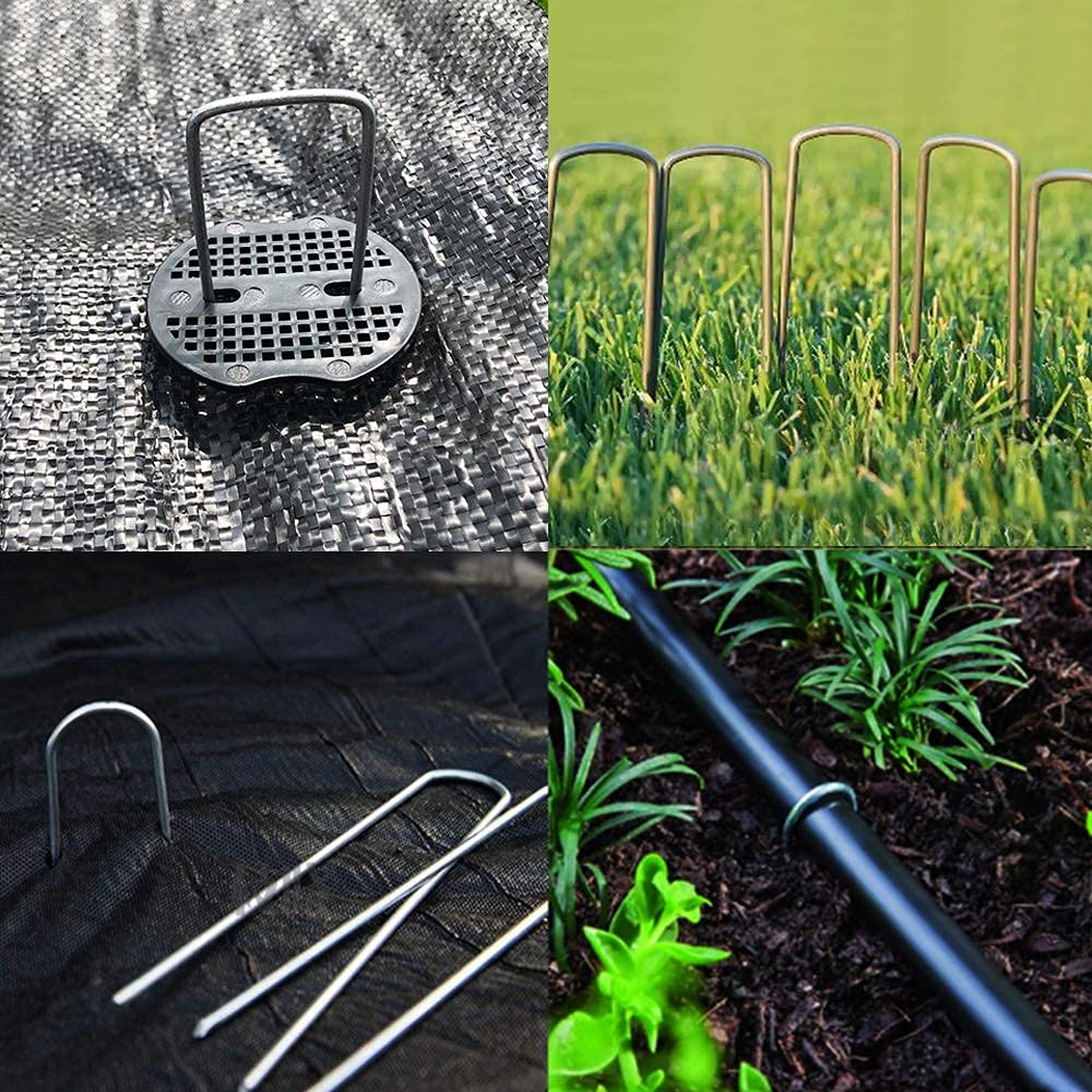 Picchetti In Acciaio Zincato Per Teli Pacciamatura - 50 Picchetti + 10 Rondelle, Ø3mm, 150mm - Foto 9