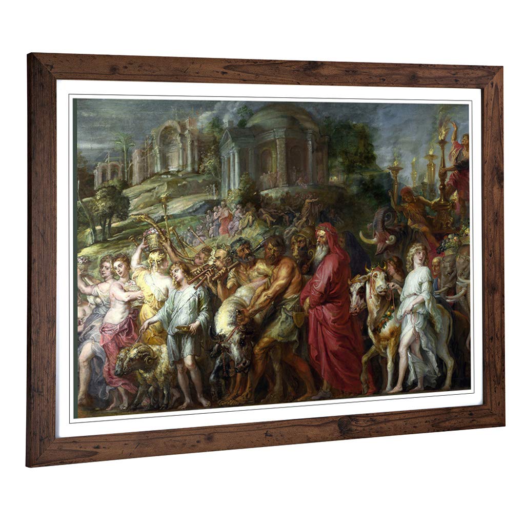 Big Box Art Framed Print of Peter Paul Rubens A Roman Triumph Design | Wall Art Picture | Home Decor for Kitchen, Living Room, Bedroom, Hallway, Walnut, A2 / 24.5x18 Inch / 62x45cm