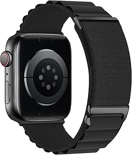 SUIMUMU Pulseira Compatíveis com Apple Watch Series 8 45mm 44mm 41mm 40mm 49mm para Mulheres e Homens, Pulseira Substituição de Nylon Alpino para IWatch Ultra Series 8 7 6 5 4 SE (#1,44/45/49mm)