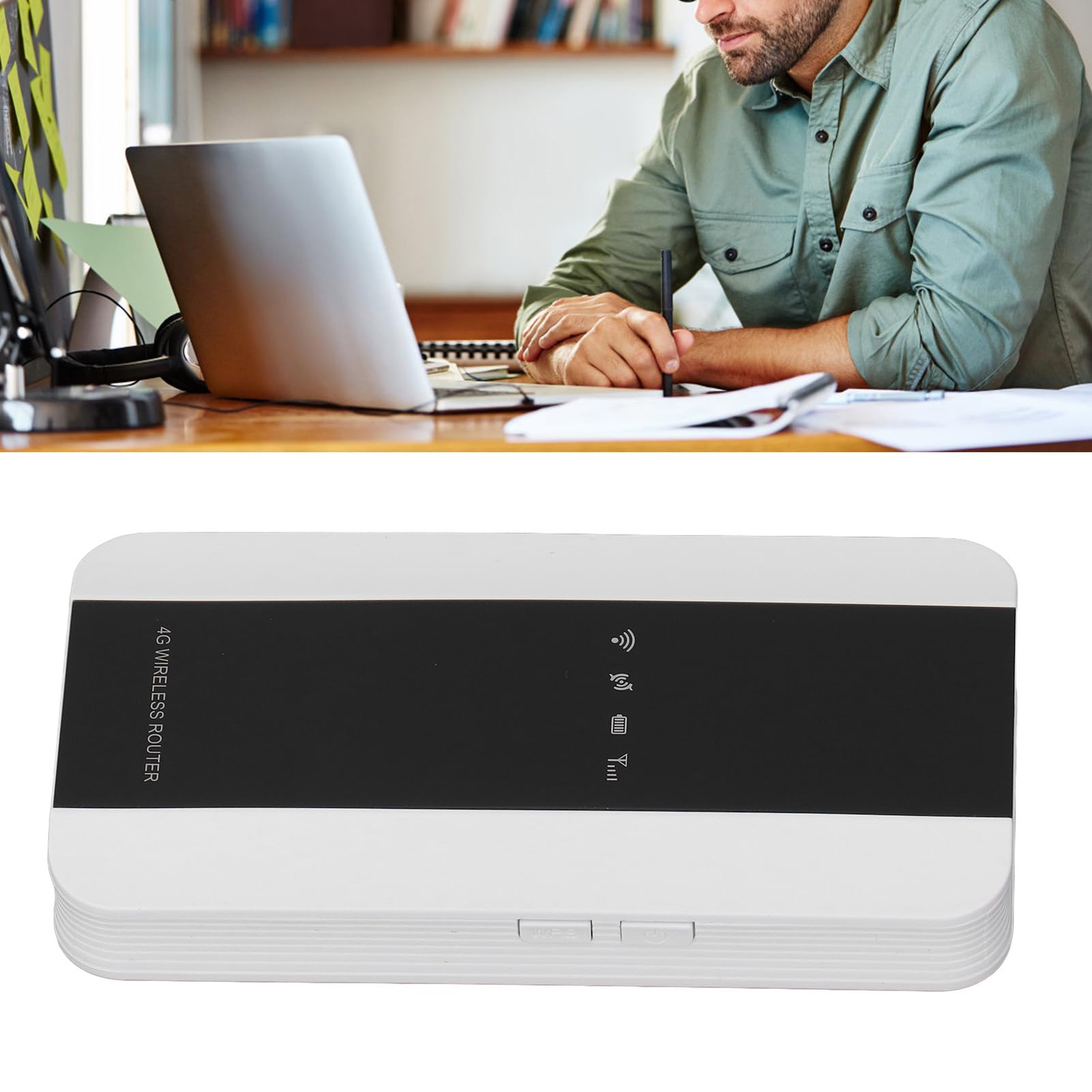 Mobilny Router z Hotspotem 4G LTE WiFi, Przenośny Kieszonkowy Hotspot w Podróży, 10 Podłączonych urządzeń, 802.11 B/g/n, 3000 MAh, do Podróży Służbowych, Gier, Transmisji na żywo