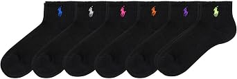 POLO RALPH LAUREN Women's Performance Cotton Ankle Socks (6-Pack)
