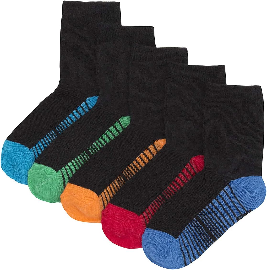 Street EssentialsBoys Girls Heel Toe Cotton Rich 5-10 Pairs Socks