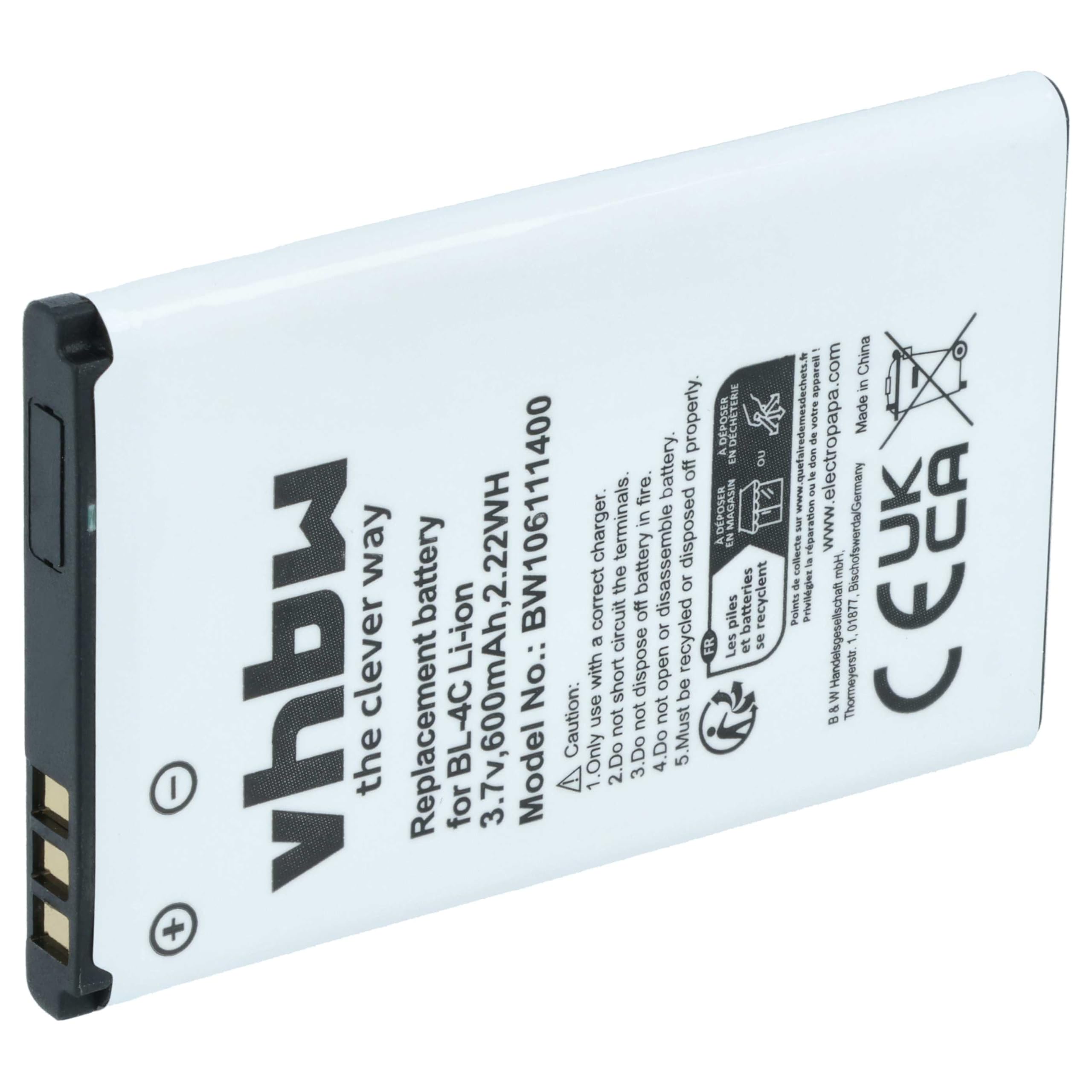 Batteria Vhbw 900mAh Per Binatone Speakeasy 600, Chic, Ci Sento, Sicuro E Altri Smartphone