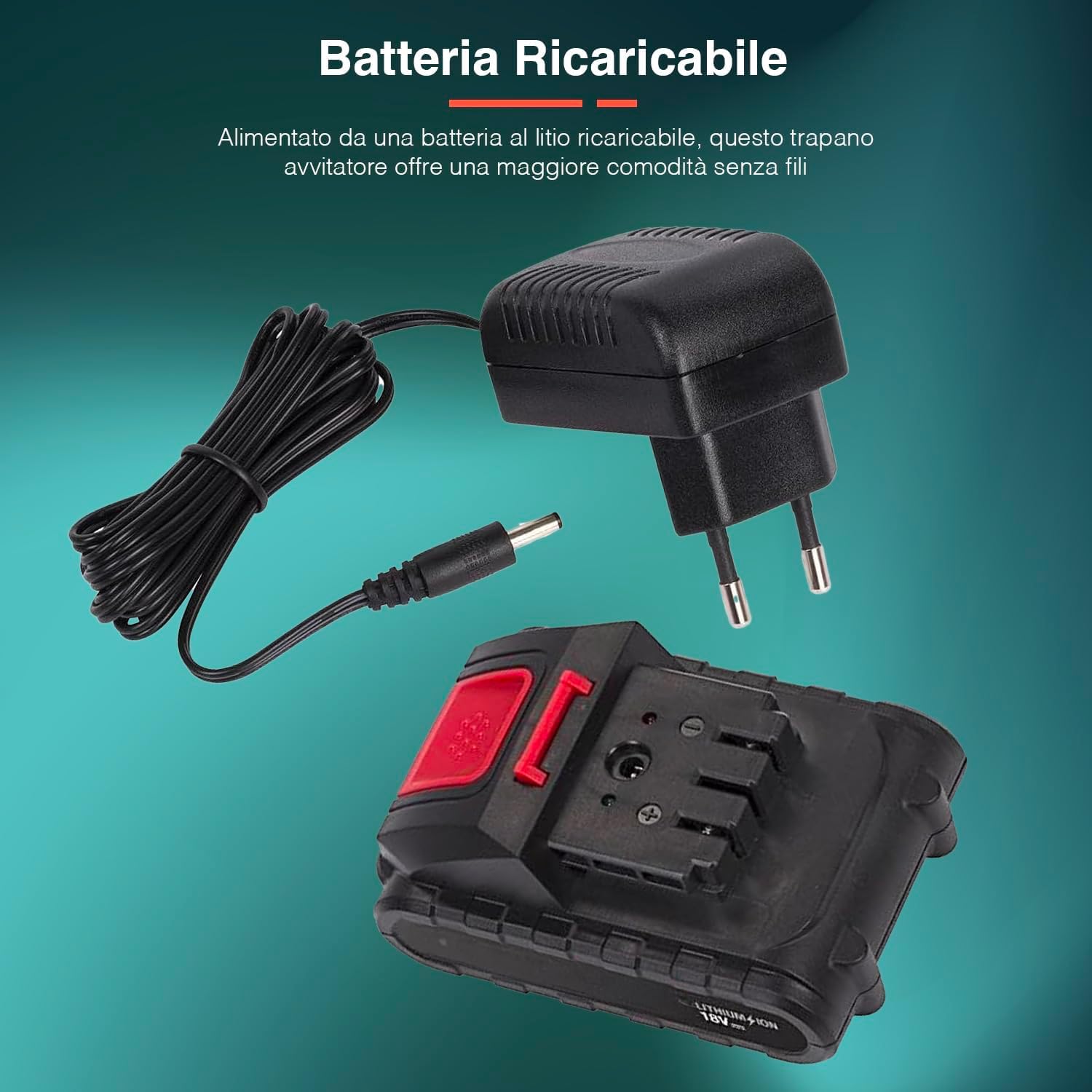 Trapano Avvitatore Cordless con Batteria e Valigetta per Fai da Te - Kit Avvitatore con 135 Accessori, Punte per Metallo, Muro, Legno e Utensili per Bricolage Completo, 12V
