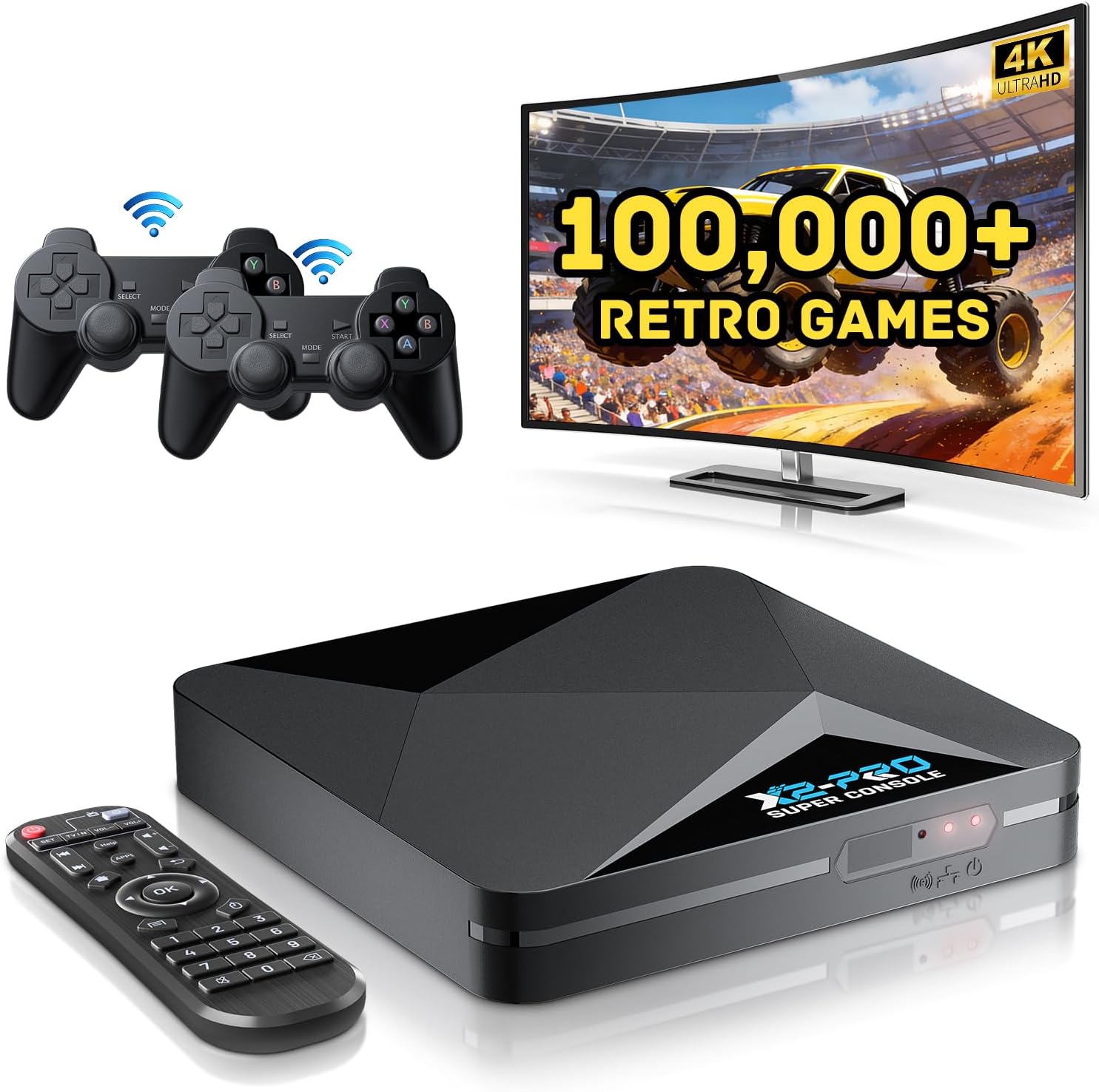 Kinhank 2T HDD Portable External Game Hard Drive Disk for Laptop/PC/Windows/Mac OS with 62000+Games Compatible with PS3/PS2/PS1/SEGA SETURN/DC