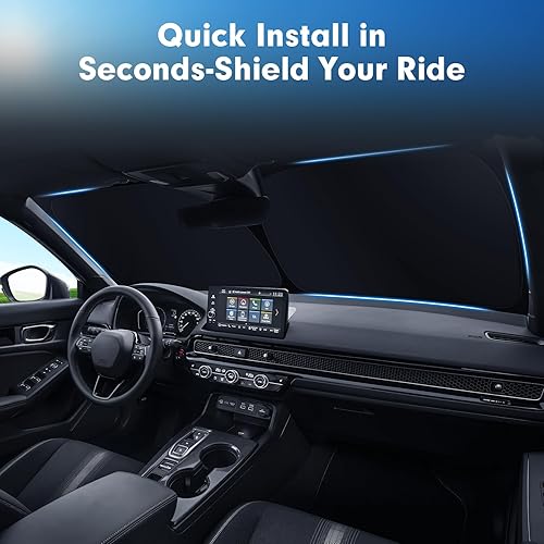 Miniatura 7 de Mixsuper Liner Parasol para Parabrisas para Toyota 4Runner 2010-2025 Parasoles para Parabrisas Cubiertas de Protección Solar para Ventana Delantera