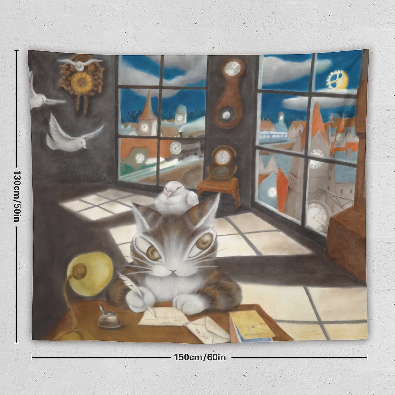 Amazon.co.jp: タペストリー 池田あきこ 猫のダヤンは布ポスター