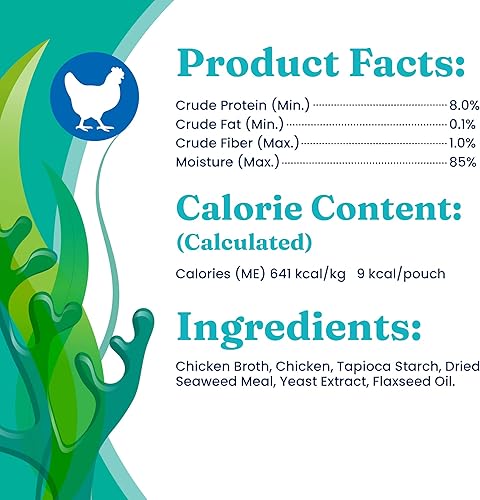 Miniatura 5 de Solid Gold Lickable Cat Treats - Golosinas de pollo para gatos de interior, paquete de 30 unidades, hechas con algas ricas en fibra para la salud