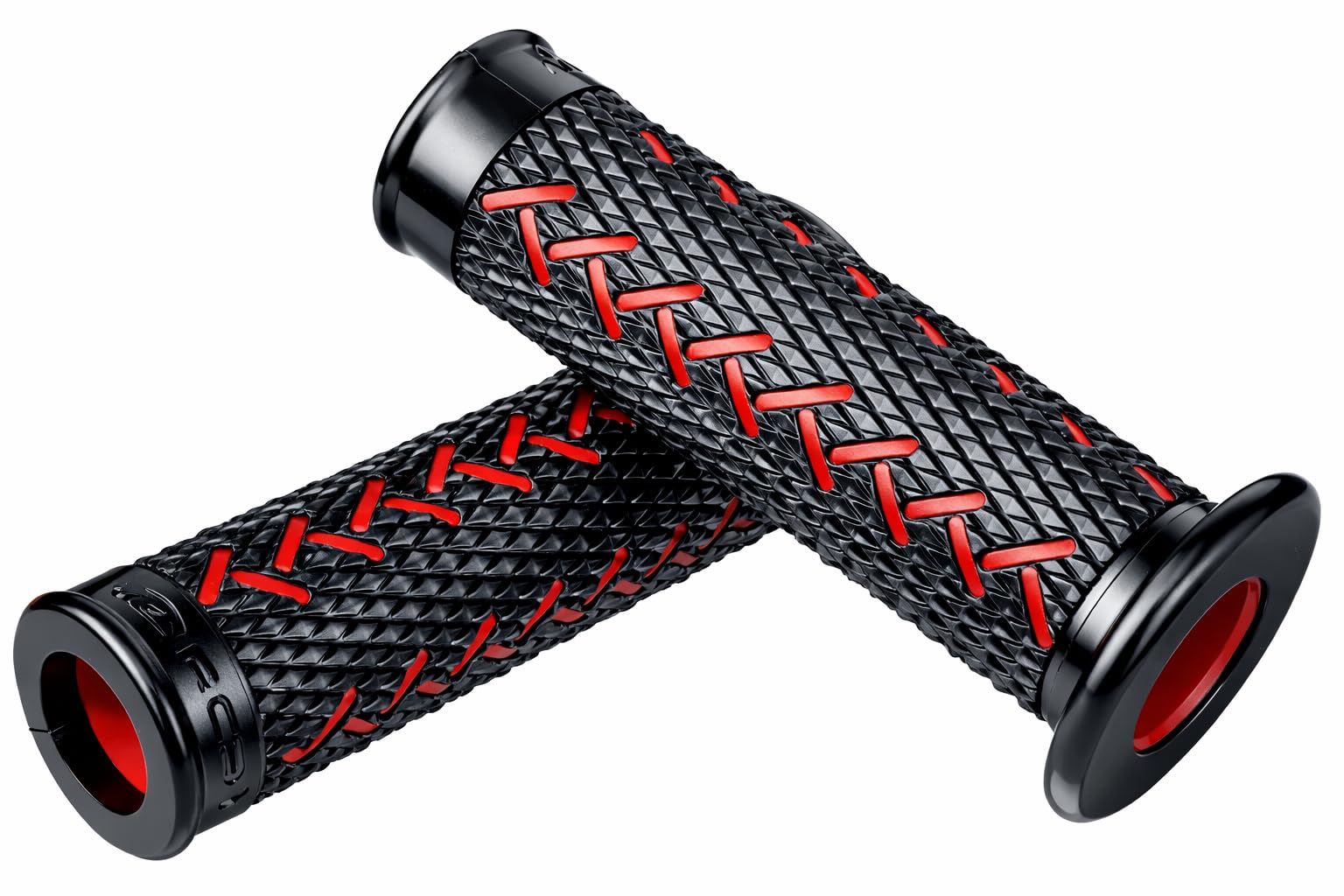 Premium Motorcycle Handlebar Grips with Anti-Slip Rubber Texture & Red Stitching | Universal 22mm Bike Handle Grip | Comfortable, Vibration Resistant & Stylish Design-image-33