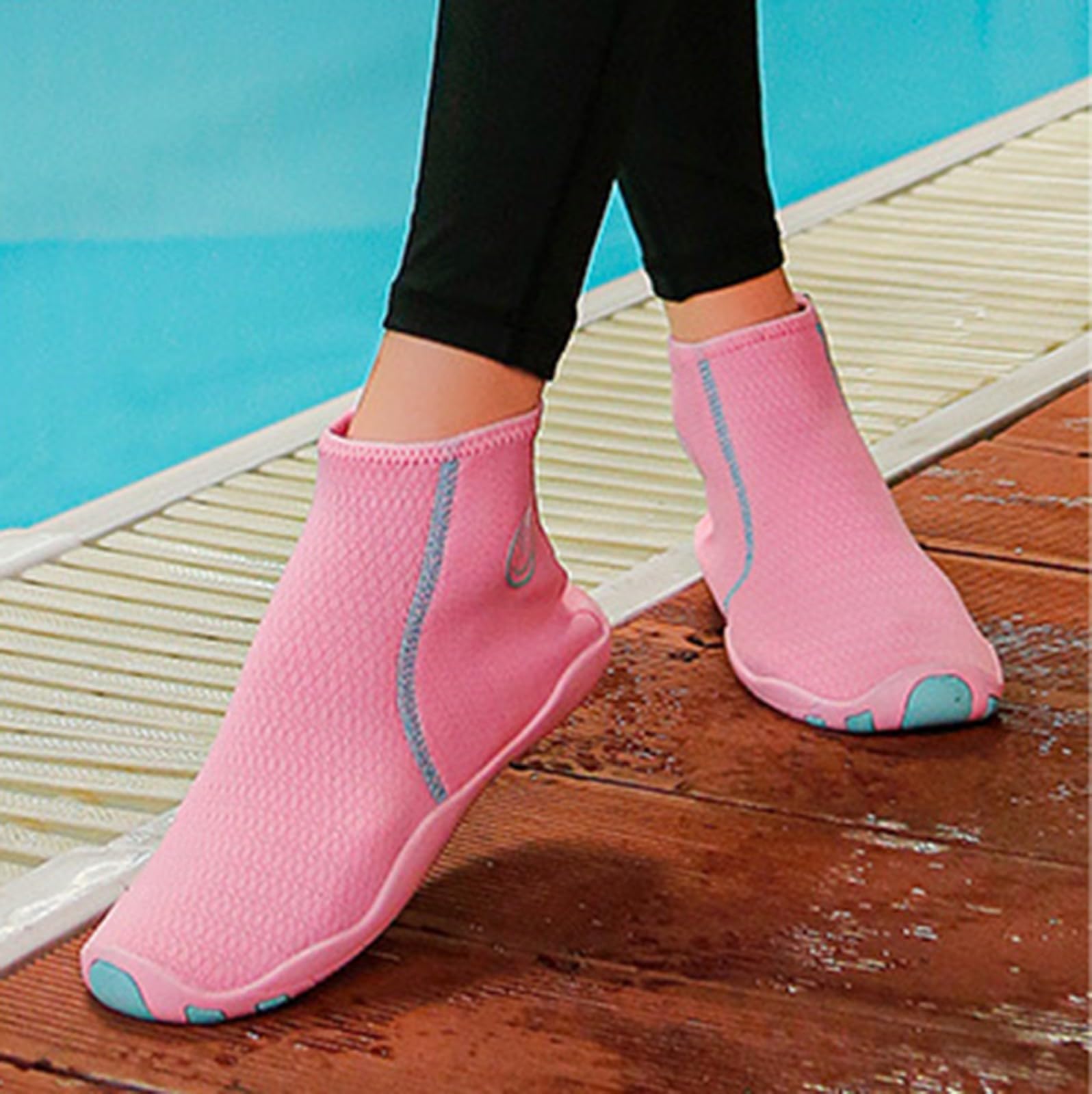 Leichte Wasserschuhe für Herren, atmungsaktiv, schnelltrocknend, Aqua-Socken für Strand, Schwimmen, Schnorcheln, Surfen, Yoga, athletisch, Barfuß, Wassertrainer, rose, 39 1/3 EU