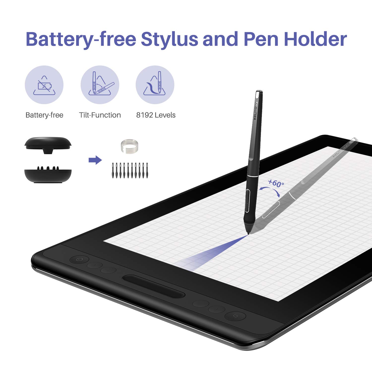 HUION KAMVAS PRO 13 Drawing Pad, Graphic Tablet with Screen, Full