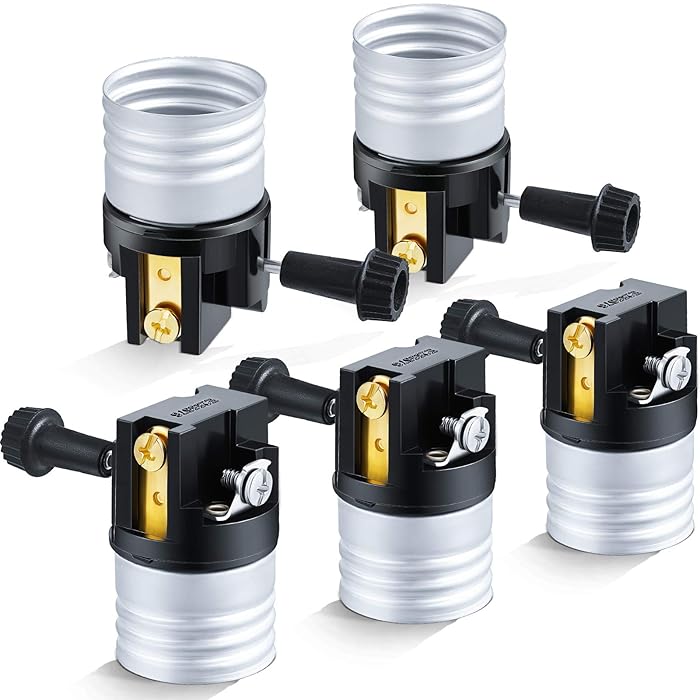 Buy 5 Pieces 3 Way Lamp Socket Replacement, Incandescent Lamp Holder