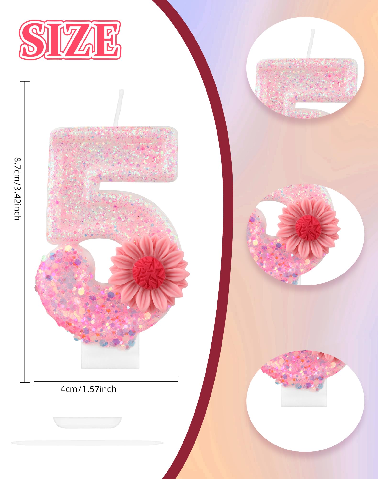1 pz. Topper per torta con numero, corona blu rosa 1 2 3 4, decorazione per cupcake digitale per feste di compleanno, decorazione per baby shower, dessert acquista in modo economico - spedizione