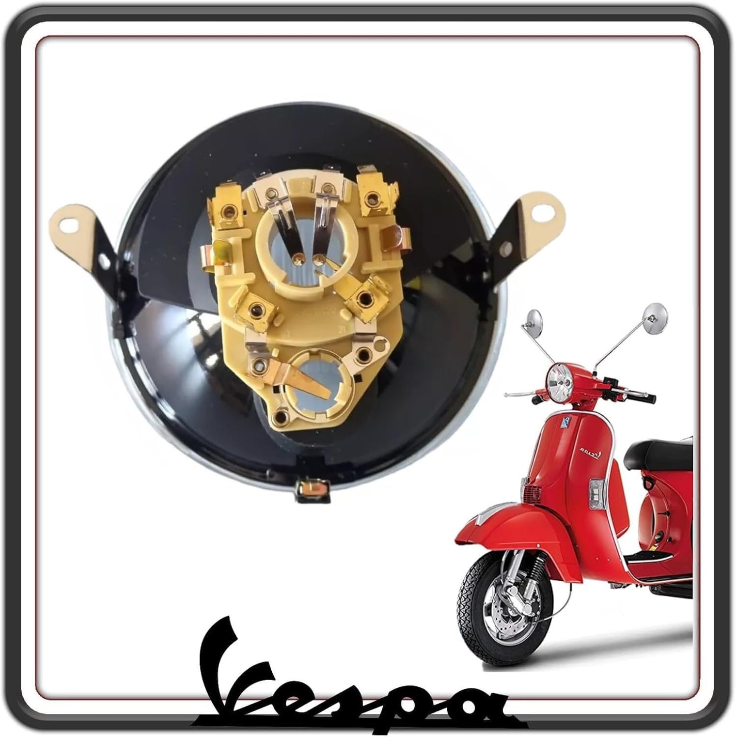 PIAGGIO FARO FANALE GRUPPO OTTICO ANTERIORE ORIGINALE VESPA PX 125 DAL1981 AL 2001 - VESPA PX 150 DAL 1998 AL 2005 - VESPA PX 200 FINO AL 2001 TUTTI I MODELLI.