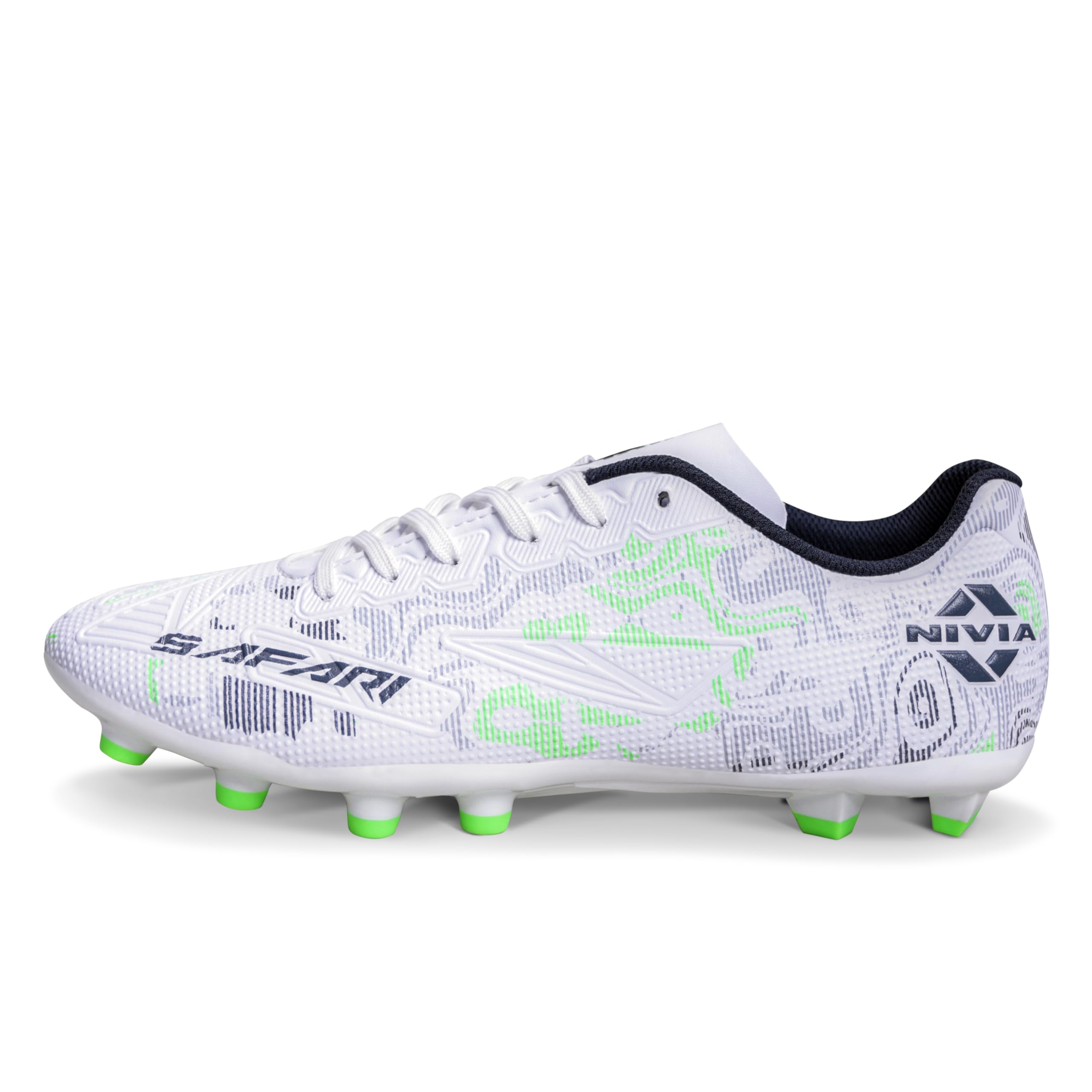 Safari Football Stud for Men, PU Synthetic Leather Upper, TPU Sole, Die-Cut EVA Sockliner, Ideal for Hard & Grassy Surfaces