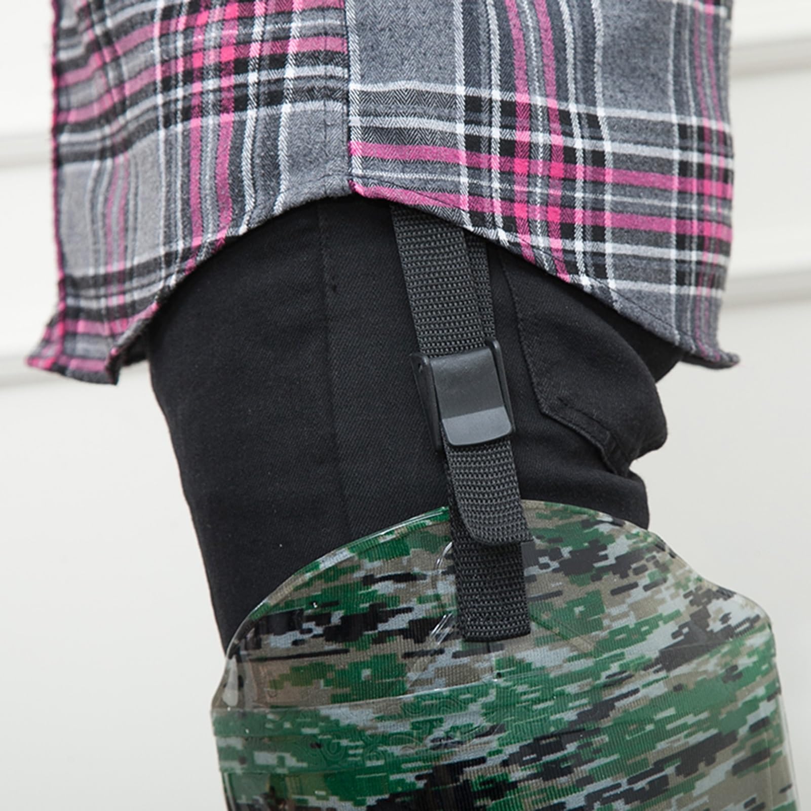 Stivali A Coscia Trampoliere in PVC, stivali leggeri da trampoliere per esterni, scarponi da pesca con stivali con fibbia per uomo e donna(Size:41 EU)