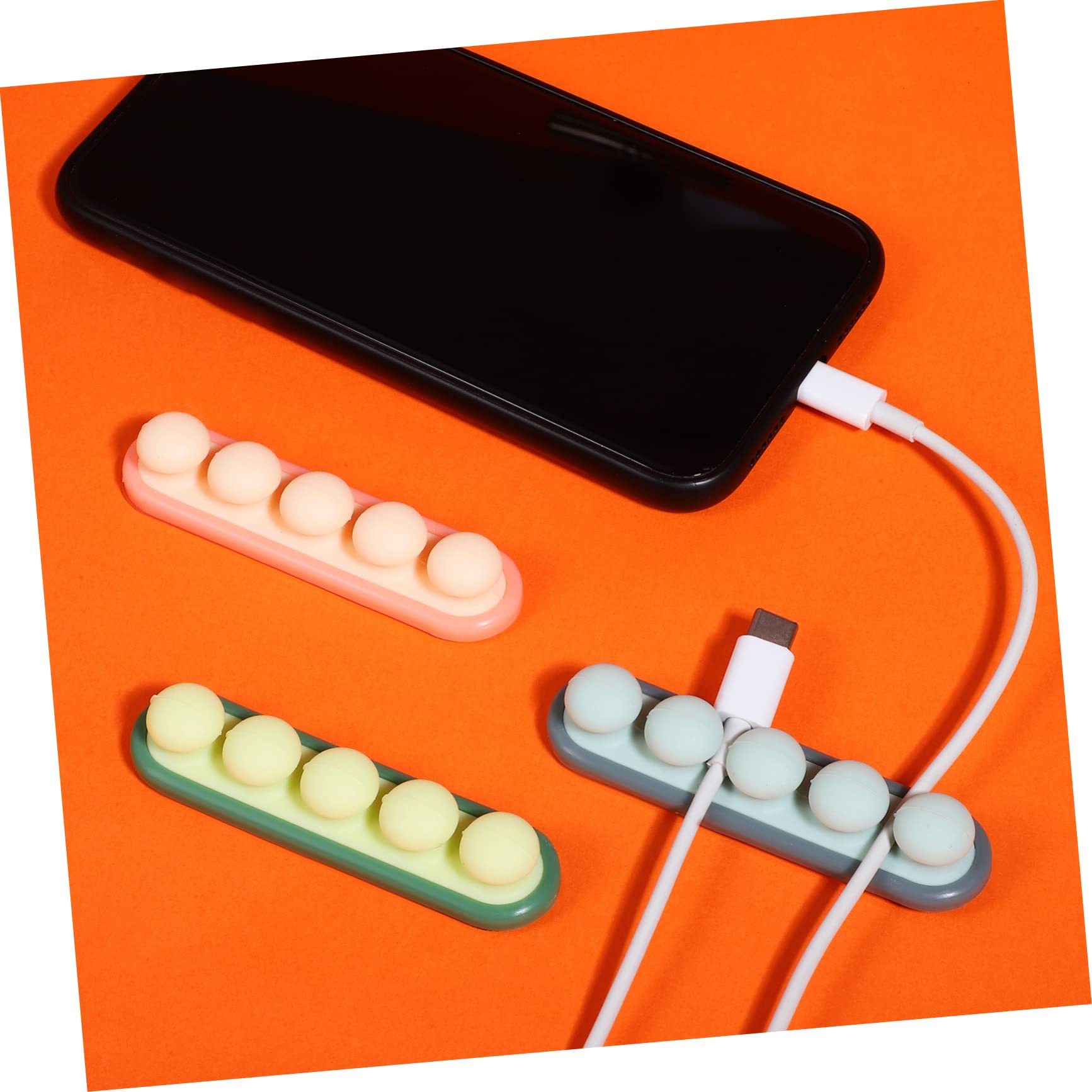 Angoily 15stücke Kabel Organizer Clip Mit Fächern Effiziente Kabelmanagement-lösung Für Schreibtisch Und Auto Kabelhalter Farben Hellrosa Kleber Für Einfache