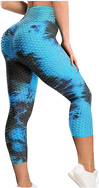 Petite Yoga Pants for Women - Tie Dye Boot Leg Joggers