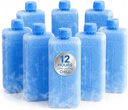 Alipis Ice Packs for Lunch Boxes - Small Reusable Freezer Blocks - Cold Packs for Cooler Bags, Kids School Lunch and Travel 8pcs