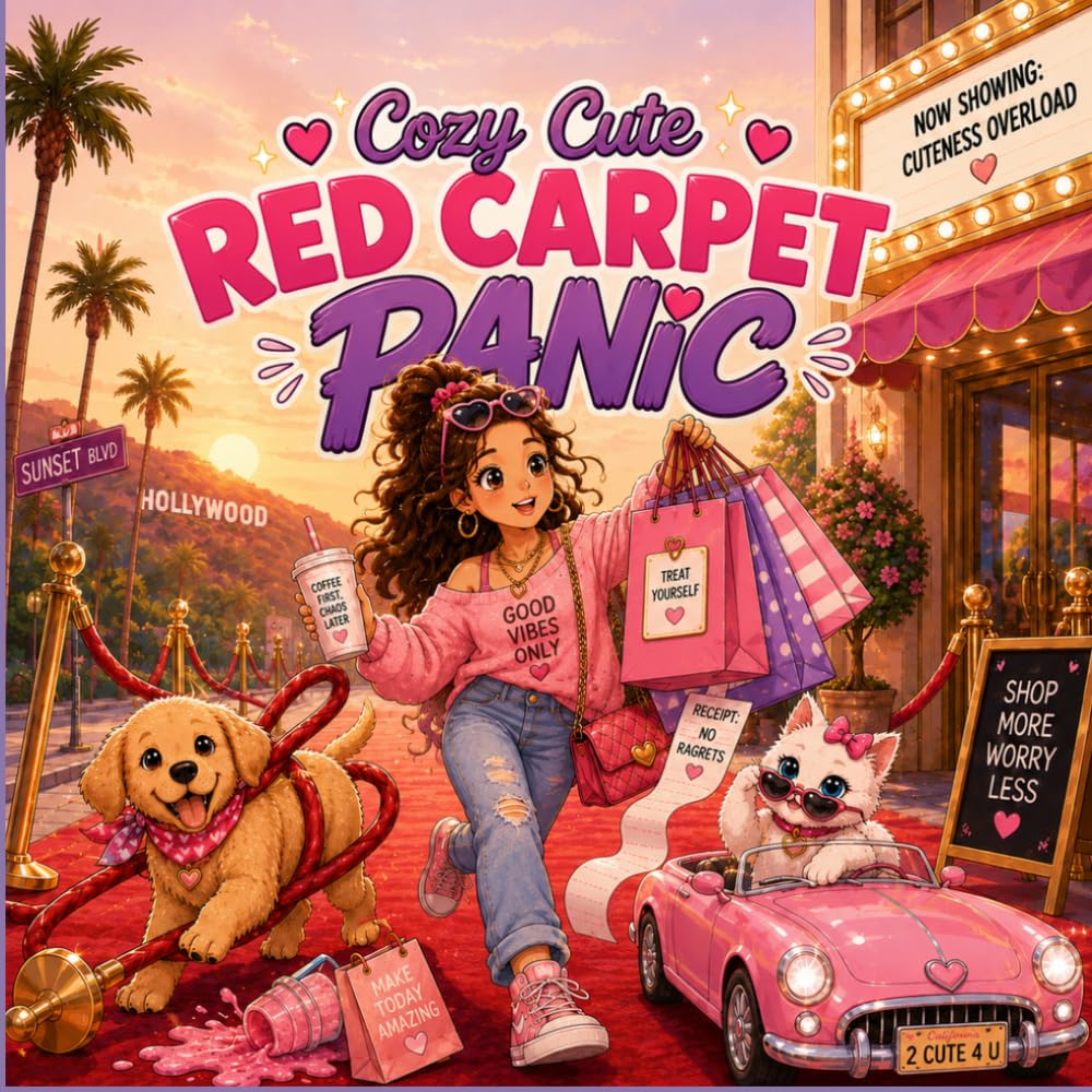 Cozy Cute Red Carpet Panic: Hollywood Adventures, Celebrity Chaos, Glamorous Moments and Adorable Disasters for Relaxing Coloring Fun