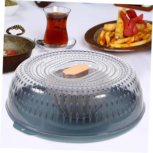Miniatura 4 de UPKOCH Cubierta transpirable para verduras, bandeja transparente de plástico, cubierta de salpicaduras de microondas, cubierta de alimentos, caja de