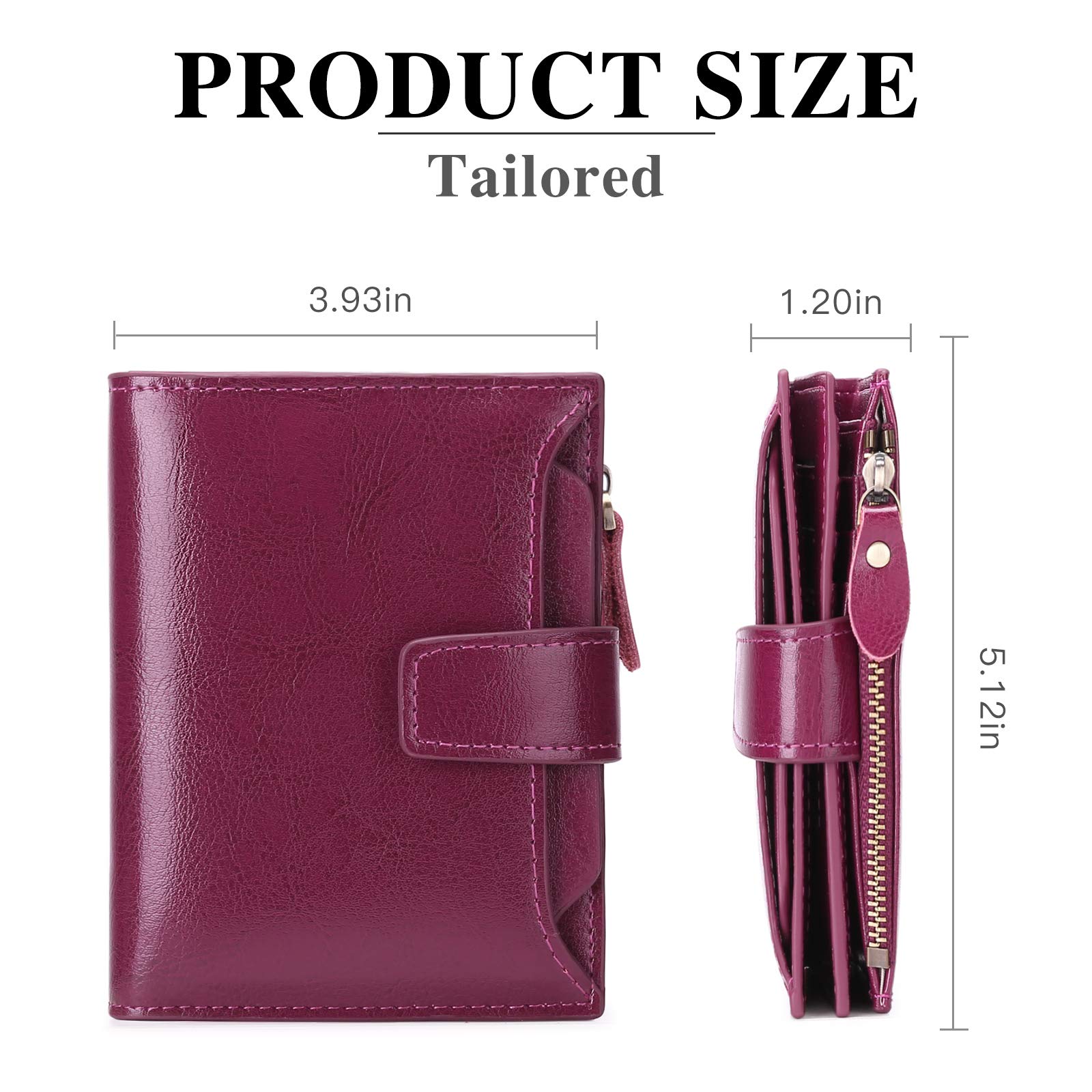 SENDEFN Portafoglio Donna in Pelle Vera Piccolo Portamonete Cute con Cerniera 14 Carte Portafoglio Donna Pelle con Tanti Scomparti