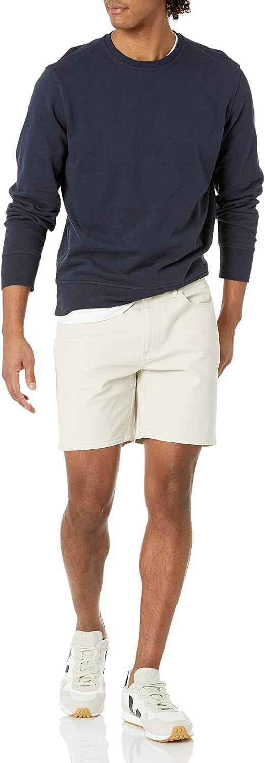 Amazon Essentials mens Long-sleeve Lightweight French Terry Crewneck Sweatshirt - Image 4