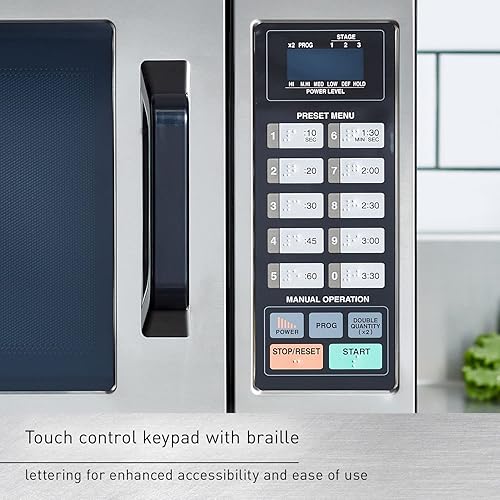 Miniatura 5 de Panasonic - NE-1025F - Horno de microondas comercial y compacto para encimera de servicio ligero con temporizador electrónico de botón selector