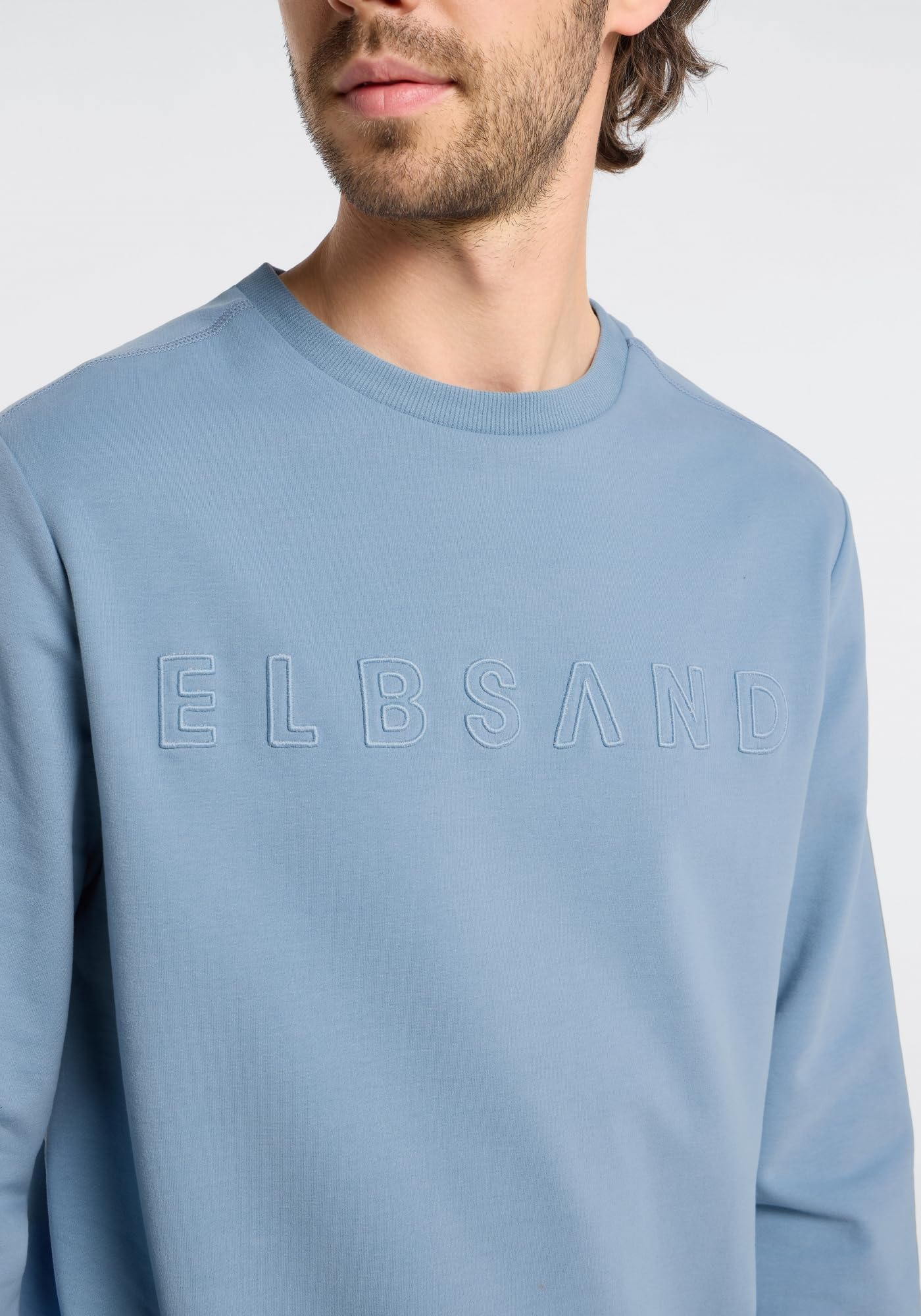 Elbsand Herren Sweatshirt ESMJona Pullover mit Logoprint