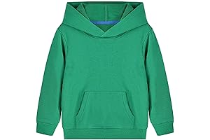 Kids Boy Toddlers Green Hoodie Sweatshirt Zip-Up Pullover
