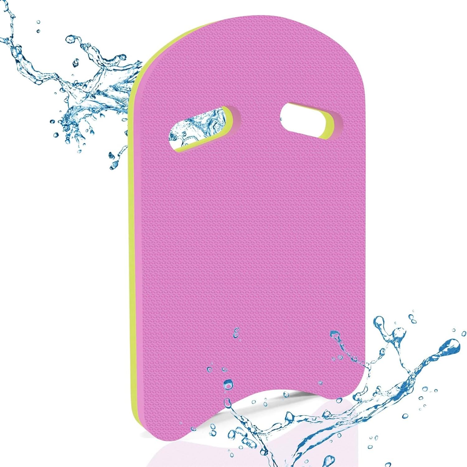 Swimming Kickboard, U Design Swimming Board Float Board with Integrated Hole Handle, Waterproof Pool Accessories EVA Foam Kick Board, Reusable Swim Training Tool for Kids and Adults