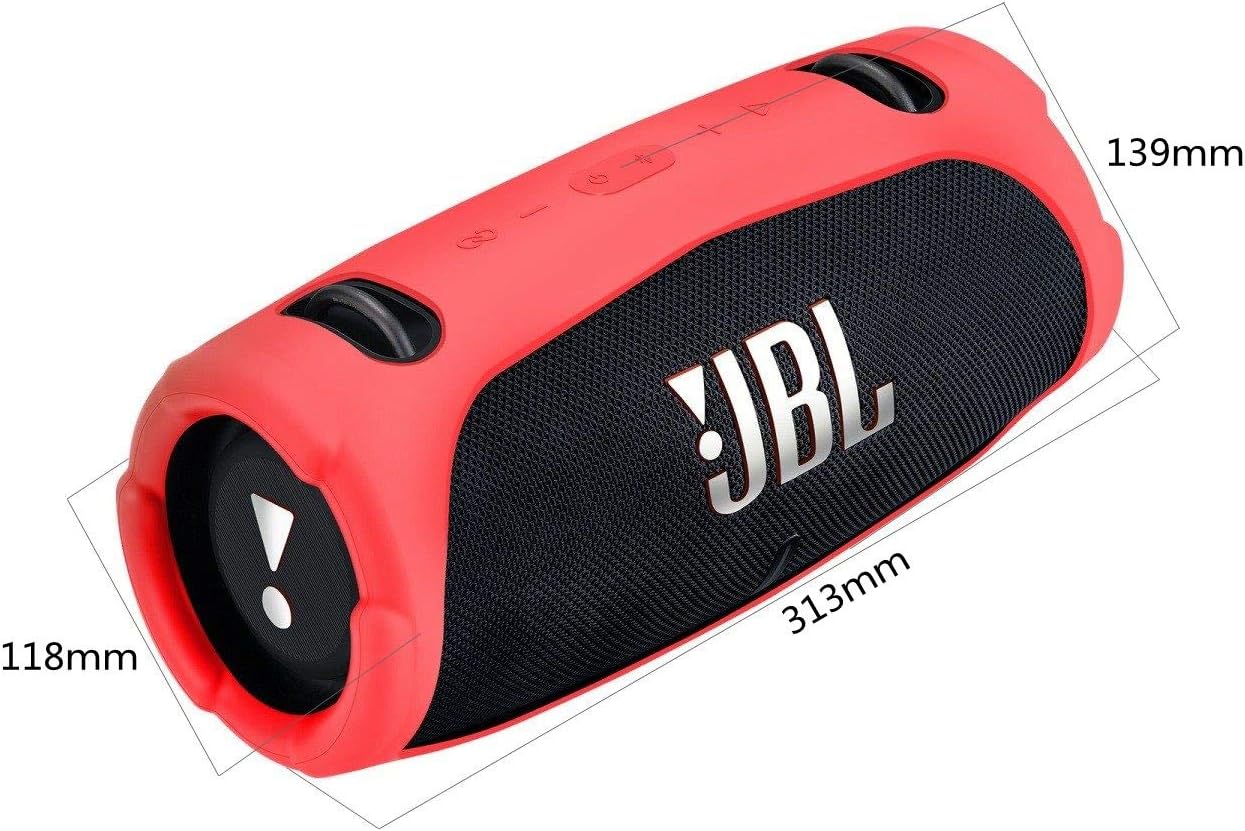 Silicone Protective Cover for JBL Xtreme 3 Speaker - Shockproof Skin Case, Travel-Friendly & Durable Bluetooth Speaker Accessory (Red) - Image 7