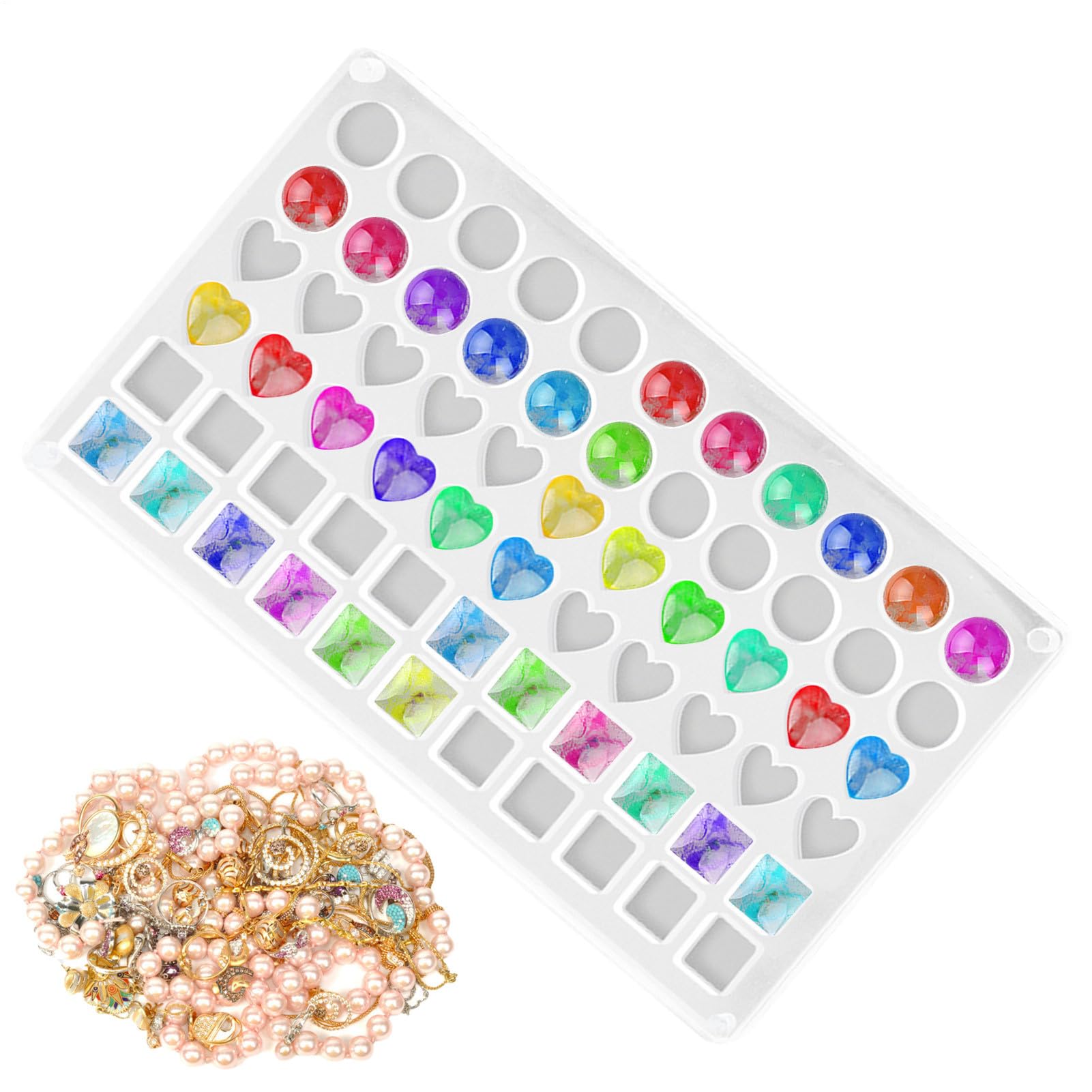 Boîte de collection de coquillages en acrylique à 66 cases pour bijoux et étoiles de mer