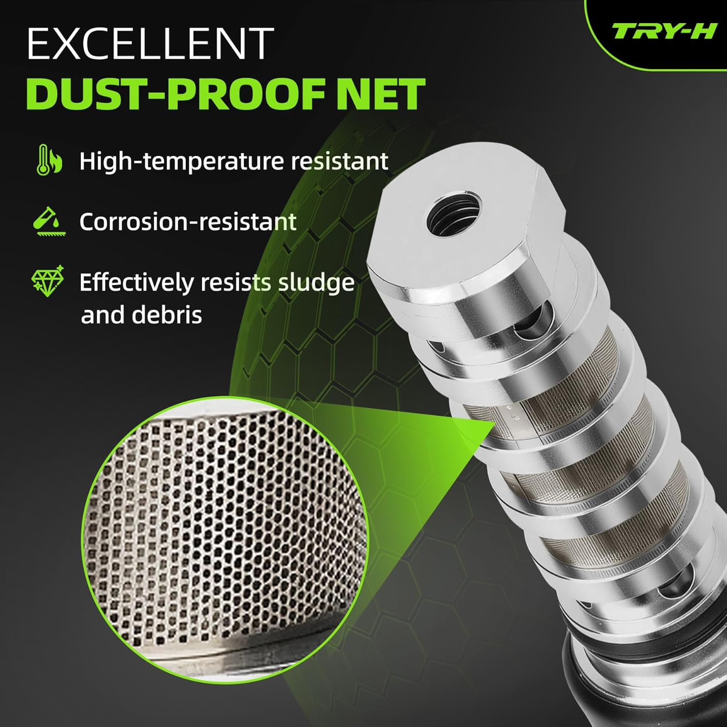 243752G500 Engine Variable Valve Timing Solenoid Fits for 2011-2018 Kia Optima Forte Sorento 2012-2018 Hyundai Santa Fe Sport Sonata Oil Control VVT Replacements 24375-2G500 24355-2G500