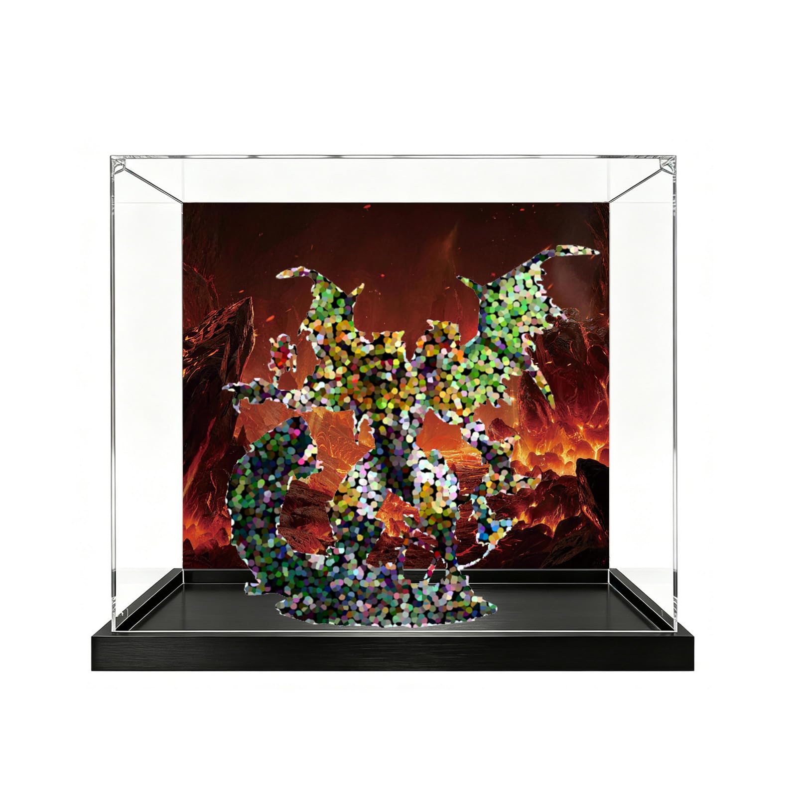 Dustproof Clear Acrylic Display Case for Lego 71872 Dragon,Box Only (Background 2)