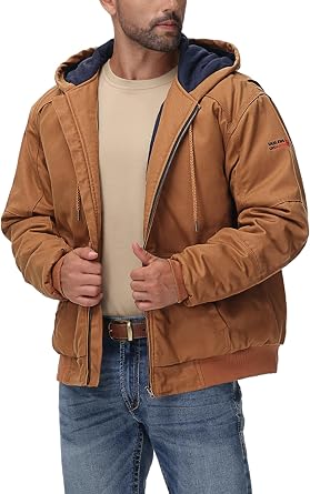 FR Jacket Mens Flame Resistant Loose Fit Firm Duck Insulated Active Jacket