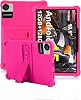 Case for Crelander W30 PRO 10.1 Inch Tablet,daunke Soft Silicone Cover,with Folding Stand,Lightweight Shockproof,Anti-Scratch,All-Around Protection,Rose