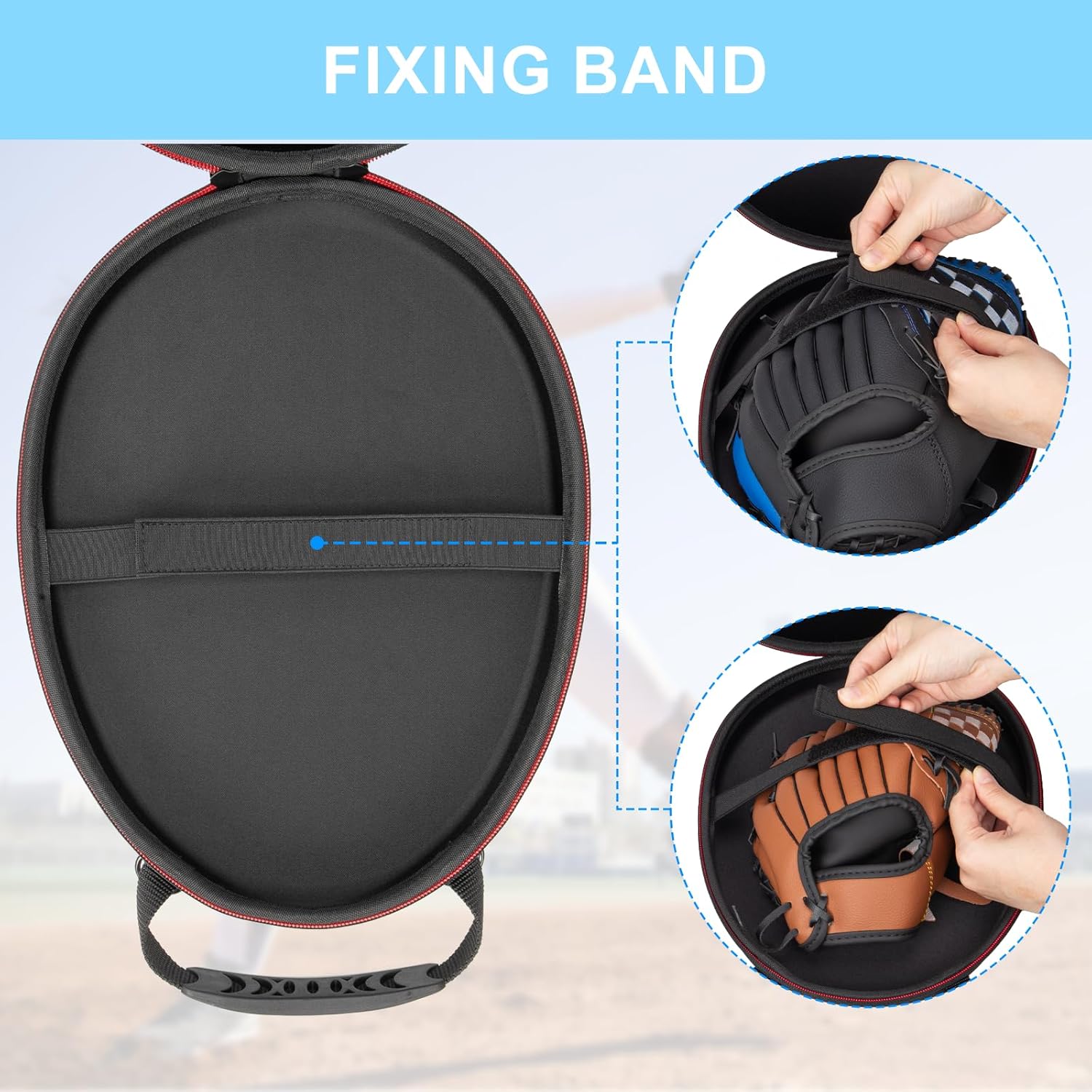 Baseball Glove Case for Adult & Kids Gloves - Holder for Batting Gloves & Softball