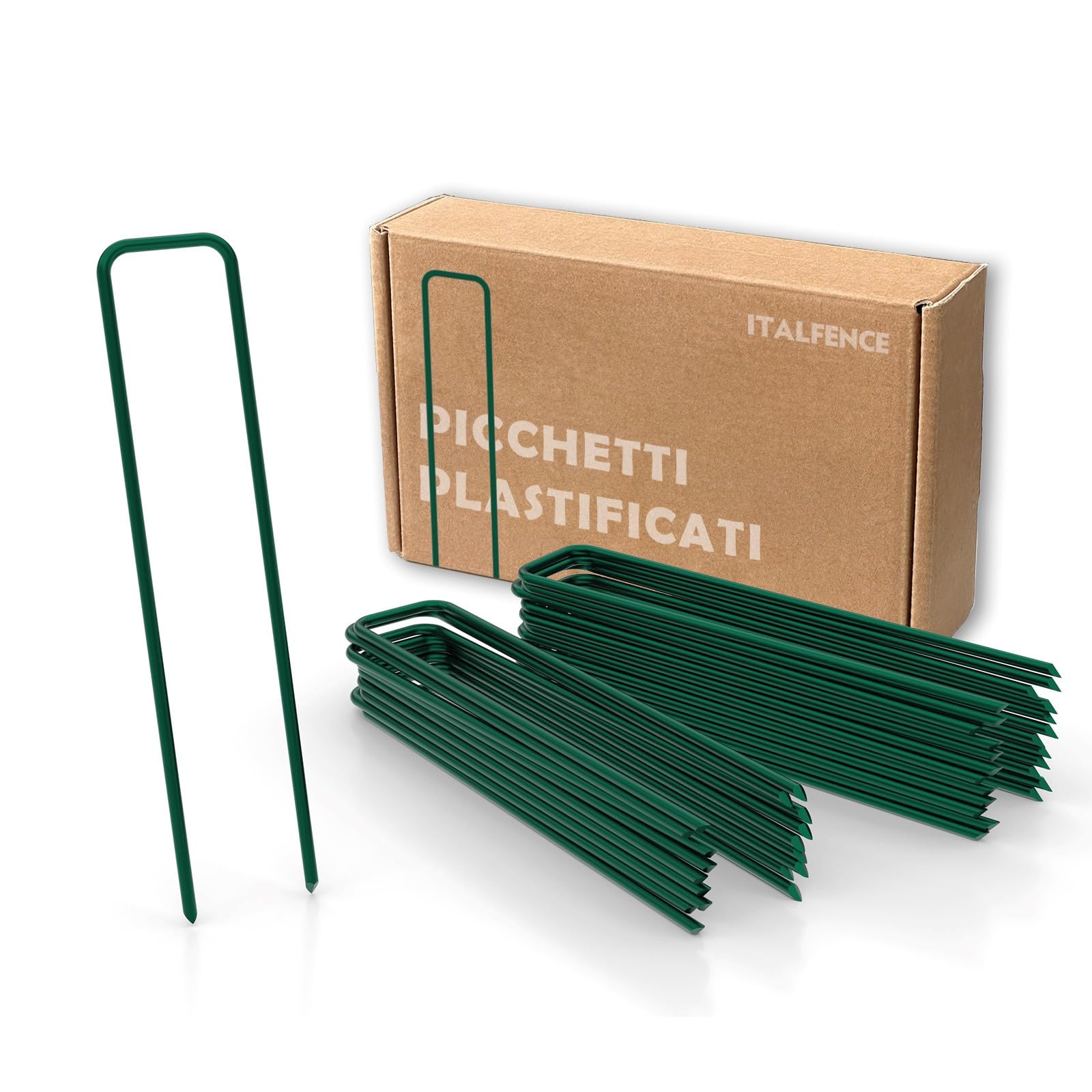 Picchetti zincati e plastificati Ø3,00mm per telo pacciamatura [50 pezzi]